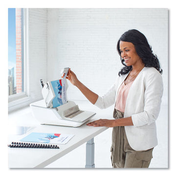 Fellowes® Lyra 3-in-1 Binding Center, 300 Sheets, 16.63 X 15.62 X 6.03, White-gray freeshipping - TVN Wholesale